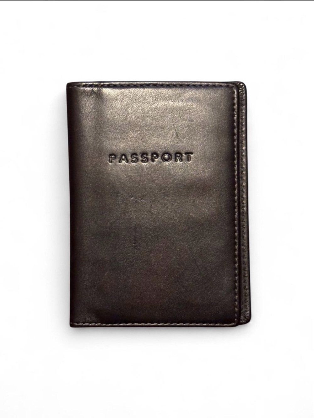 COACH Leather Passport Holder in Black - Unisex